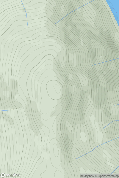 Thumbnail image for Beinn Dubh [Inveraray to Crianlarich] showing contour plot for surrounding peak